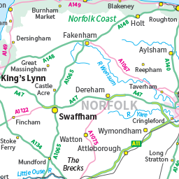 Peddars Way Os Map Peddars Way Cycling Route - National Trails