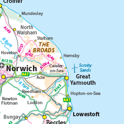 Map Of Norfolk Coast Map - Norfolk Coast Path : Hunstanton To Cromer Walk - Swc