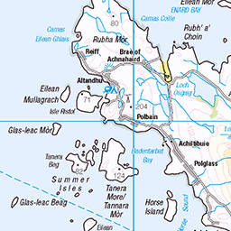 Oykel Bridge to Inchnadamph - Route Map