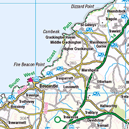 Framed Bodmin Moor Map Print. Illustrated Map of Bodmin Moor. Cornwall Illustrated Map. Area online of Outstanding Natural Beauty Map Print.