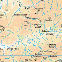 Corrieyairack Pass: Laggan to Fort Augustus - Route Map