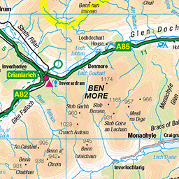 West Highland Way 3: Rowardennan to Inverarnan - Route Map