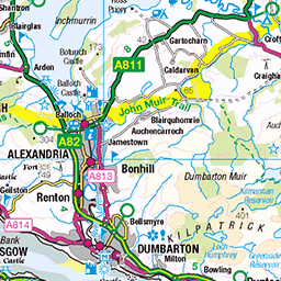 West Highland Way 1: Milngavie to Drymen - Route Map