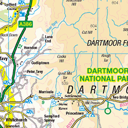 Dartmoor Os Map Online Dartmoor Footpaths Map | Mapsta.net