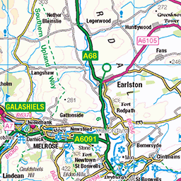 Southern Upland Way 8: St Mary's Loch to Traquair - Route Map