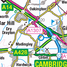 Cambridge - Cambridgeshire map - SWC