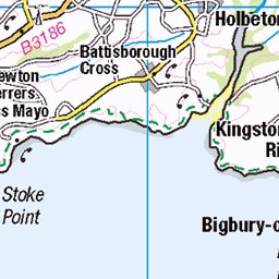 Burgh Island Devon Map Os Map Of Burgh Island