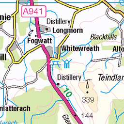 Buckie to Fochabers - Route Map