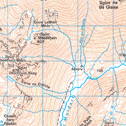 Beinn Odhar Bheag and Beinn Mhic Cedidh - Route Map