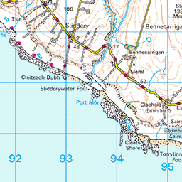 Lagg to Whiting Bay - via Bennan and Dippen Head - Route Map