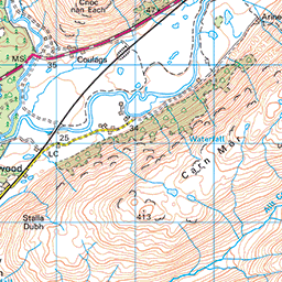 Maol Chean-dearg ascent, Coulags - Route Map