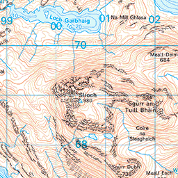 Slioch, near Kinlochewe - Route Map