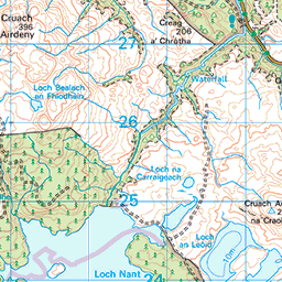 Ben Cruachan and Stob Daimh - Route Map