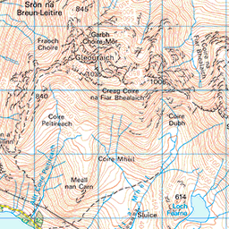 Gairich, Loch Quoich - Route Map