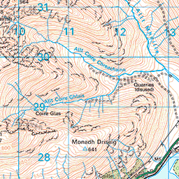 Ben Cruachan And Stob Daimh - Route Map