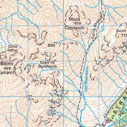 Ben Cruachan and Stob Daimh - Route Map