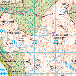 The Brack and Cnoc Còinnich , Ardgartan - Route Map