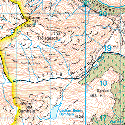 An Caisteal and Beinn a'Chròin, near Crianlarich - Route Map