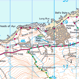 Ayrshire Coastal Path 6: Dunure to Ayr - Route Map