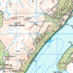 Three lochs circuit, south Loch Ness - Route Map