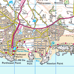Street Map Of Porthcawl Map - Kenfig Burrows To Porthcawl (Wales Coast Path) Walk - Swc