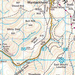 Southern Upland Way 5: Sanquhar to Wanlockhead - Route Map