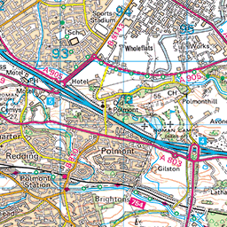 Union Canal: Falkirk to Linlithgow - Route Map