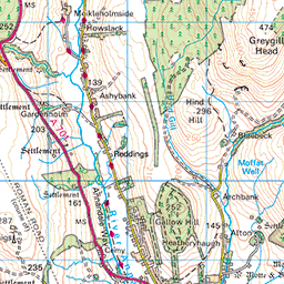 Hart Fell ridges horseshoe, near Moffat - Route Map