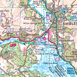 Map Of Ambleside Area Map - Walks From Ambleside Walk - Swc