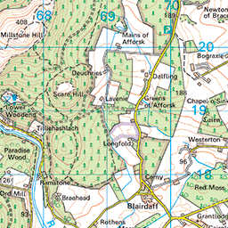 The Complete Bennachie, from Rowantree - Route Map