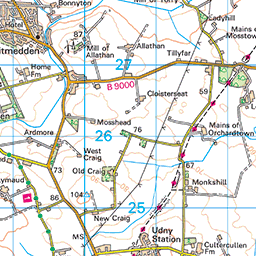 Udny Station to Ellon - Route Map