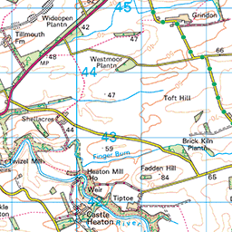 Norham Bridge and Milne Garden, Northam Bridge - Route Map