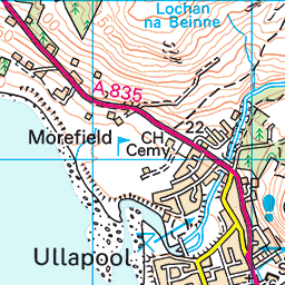 Ullapool Map Ullapool and Loch Achall, Ullapool - Route Map