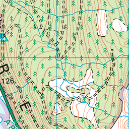 Beinn Each from Loch Lubnaig - Route Map