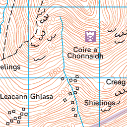 Ben Lawers Os Map Ben Lawers And Beinn Ghlas - Route Map