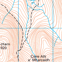 Sgòr Gaoith, from Glen Feshie - Route Map