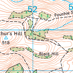 Correen Hills circuit, near Alford - Route Map