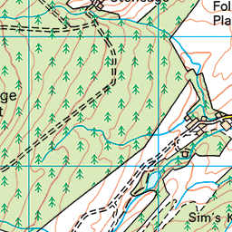 Bonchester Hill and fort, near Hawick - Route Map