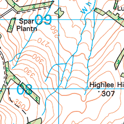 Bonchester Hill and fort, near Hawick - Route Map