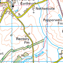 Little Wolford Stratford on Avon parish map SWC