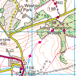 Little Wolford Stratford on Avon parish map SWC