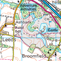 Leeds Castle Public Footpath Map Map - Hollingbourne Circular Via Thurnham Walk - Swc