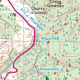 The Duke's Trail, near Aberfoyle - Route Map