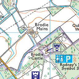 Brodie Castle and Pond Route Map