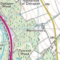 Logierait Woods, near Ballinluig - Route Map