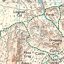 Scafell Pike Os Map Os Map Of Scafell Pike