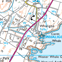 Whaligoe Steps and the Cairn of Get - Route Map