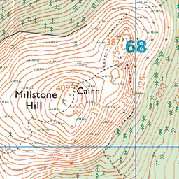 Millstone Hill, near Bennachie - Route Map