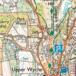 Os Map Malvern Hills Printer Friendly Os Map - Swc Walk 324 - Malvern Hills From Great Malvern  Or Colwall - Swc